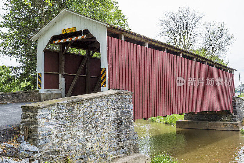 宾夕法尼亚州兰开斯特县的Erb's Mill Covered Bridge